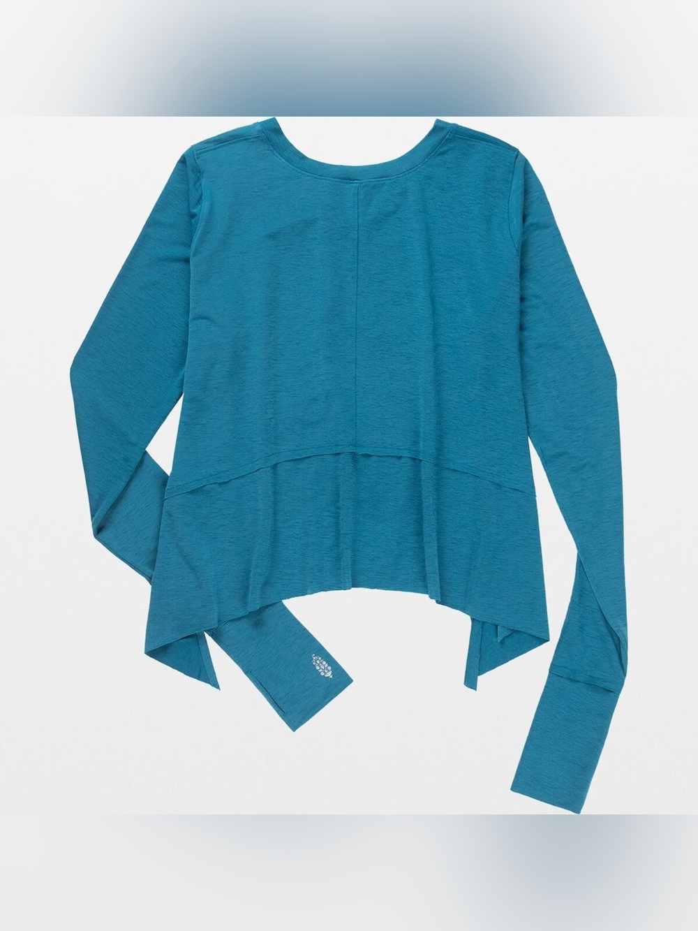 Free People Teal Layered Tempo Long-Sleeve T-Shirt Size XS